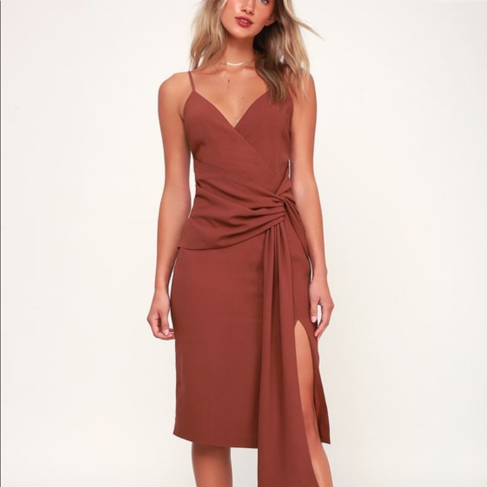 Pink midi dress